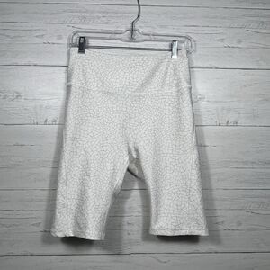 Calia womens biker shorts size medium white athletic athleisure casual